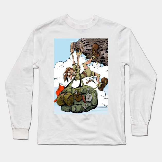 Cliff Hanger Long Sleeve T-Shirt by Tony Morgan